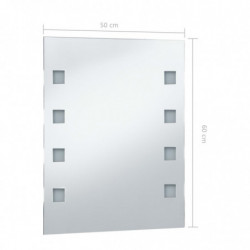 Badezimmer-Wandspiegel mit LED 50 x 60 cm