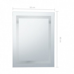 Badezimmerspiegel mit LED und Touch-Sensor 50 x 60 cm