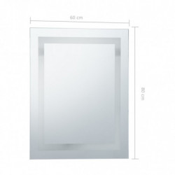 Badezimmerspiegel mit LED und Touch-Sensor 60 x 80 cm