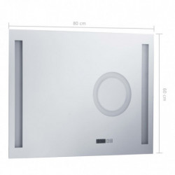 Badezimmer-Wandspiegel mit LED und Touch-Sensor 80×60 cm