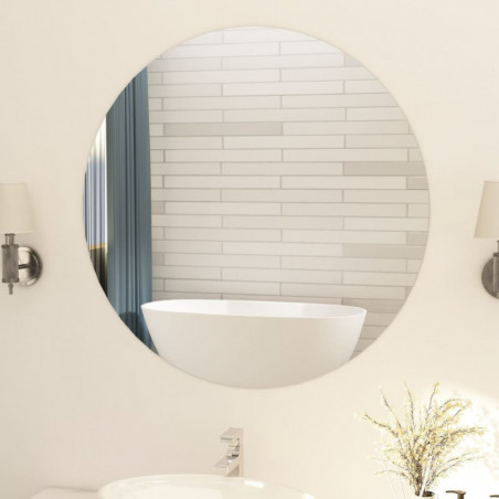 Rahmenloser Spiegel Rund 90 cm Glas