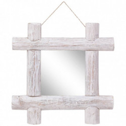 Holzspiegel Weiß 50x50 cm...