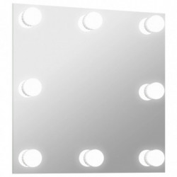 Wandspiegel mit LED-Beleuchtung Quadratisch Glas