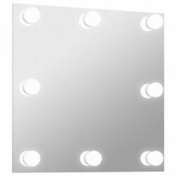 Wandspiegel mit LED-Beleuchtung Quadratisch Glas