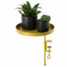 Esschert Design Blumentopfhalter mit Klemme Rund Golden L