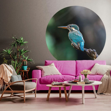 WallArt Fototapete The Kingfisher Rund 190 cm