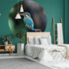 WallArt Fototapete The Kingfisher Rund 190 cm