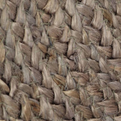 Teppich Handgefertigt Jute Rund 90 cm Grau