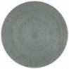 Teppich Handgefertigt Jute Rund 120 cm Olivgrün