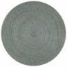 Teppich Handgefertigt Jute Rund 150 cm Olivgrün