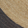 Teppich Handgefertigt Jute mit Dunkelgrauem Rand 90 cm