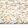 Teppich Handgefertigt Jute Weiß und Natur 120 cm