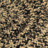 Teppich Handgefertigt Jute Schwarz und Natur 120 cm