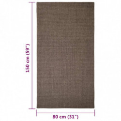 Teppich Natur Sisal 80x150 cm Braun