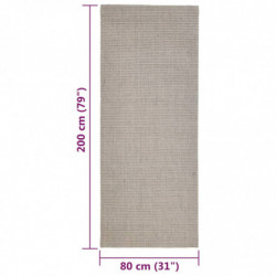 Teppich Natur Sisal 80x200 cm Sandfarbe