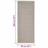 Teppich Natur Sisal 80x200 cm Sandfarbe