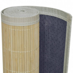 Rechteckig Naturfarbener Bambusteppich 150 x 200 cm