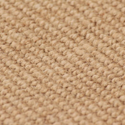 Teppich Jute mit Latexrücken 70 x 130 cm Naturfarben