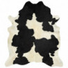 Teppich Echtes Kuhfell Schwarz und Weiß 150×170 cm