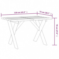 Gartentisch 110x73x70 cm Kiefernholz Imprägniert