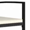 Garten-Essstühle 2 Stk. Poly Rattan Schwarz