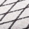 Teppich Waschbar 120x180 cm Schwarz und Weiß Rutschfest