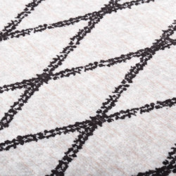 Teppich Waschbar 160x230 cm Schwarz und Weiß Rutschfest