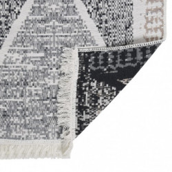 Teppich Schwarz und Grau 160x230 cm Baumwolle