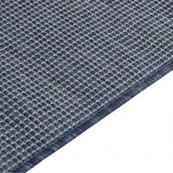 Outdoor-Teppich Flachgewebe 100x200 cm Blau