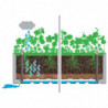 Garten-Hochbeet Sude Selbstbewässerungssystem Anthrazit 100x43x33 cm