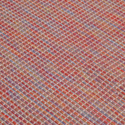 Outdoor-Teppich Flachgewebe 80x150 cm Rot