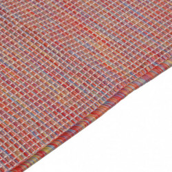 Outdoor-Teppich Flachgewebe 120x170 cm Rot