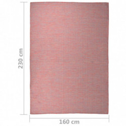 Outdoor-Teppich Flachgewebe 160x230 cm Rot