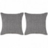 Kissen-Set 2 Stk. Velours 45 x 45 cm Grau