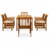 3058087 7 Piece Garden Dining Set with Cushions Solid Acacia Wood (45962+2x312129)