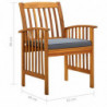 3058088 5 Piece Garden Dining Set with Cushions Solid Acacia Wood (45962+2x312130)