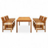 3058090 7 Piece Garden Dining Set with Cushions Solid Acacia Wood (45963+2x312129)