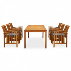 3058092 7 Piece Garden Dining Set with Cushions Solid Acacia Wood (45963+2x312131)
