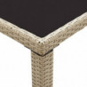 Gartentisch Beige 123 x 60 x 74 cm Poly Rattan