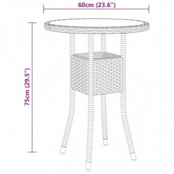 5-tlg. Garten-Lounge-Set Poly Rattan Beige