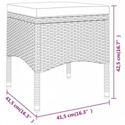 5-tlg. Garten-Lounge-Set Poly Rattan Grau