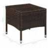 Gartenstuhl und Hocker mit Polstern Poly Rattan Braun