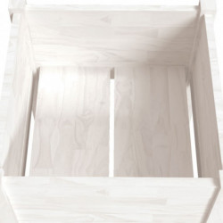 Pflanzkübel Xamira 2 Stk. Weiß 50x50x70 cm Massivholz Kiefer