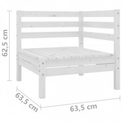 2-Sitzer-Gartensofa Annik Weiß Kiefer Massivholz