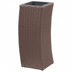 Garten-Hochbeete Thalia 3-tlg. Poly Rattan Braun