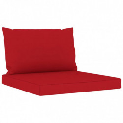 3-Sitzer-Gartensofa mit Roten Kissen