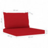 3-Sitzer-Gartensofa mit Roten Kissen