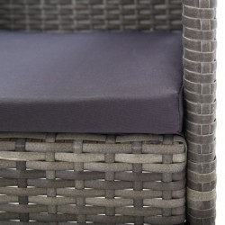 Gartenstühle 2 Stk. Anthrazit Poly Rattan