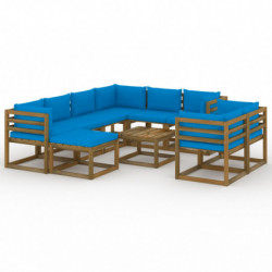 10-tlg. Garten-Lounge-Set...