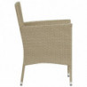 Garten-Essstühle 2 Stk. Poly Rattan Beige